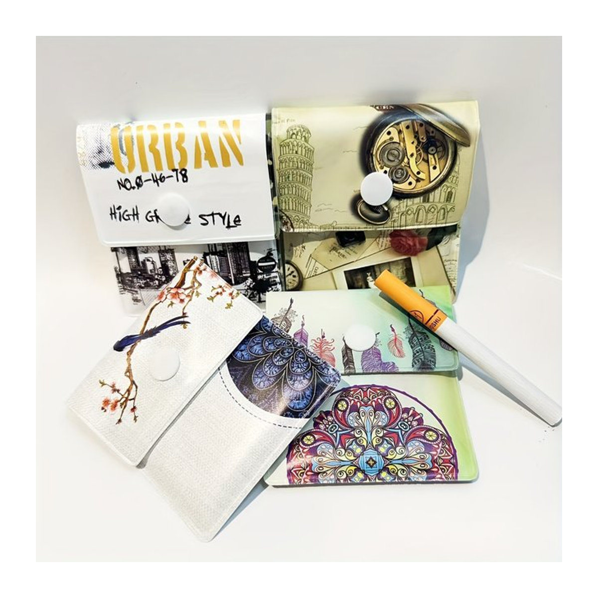 Graffiti Taschen-Aschenbecher aus geruchsdichtem EVA mit Lotusblüten-Stempel für Outdoor-Einsätze - Bild 1