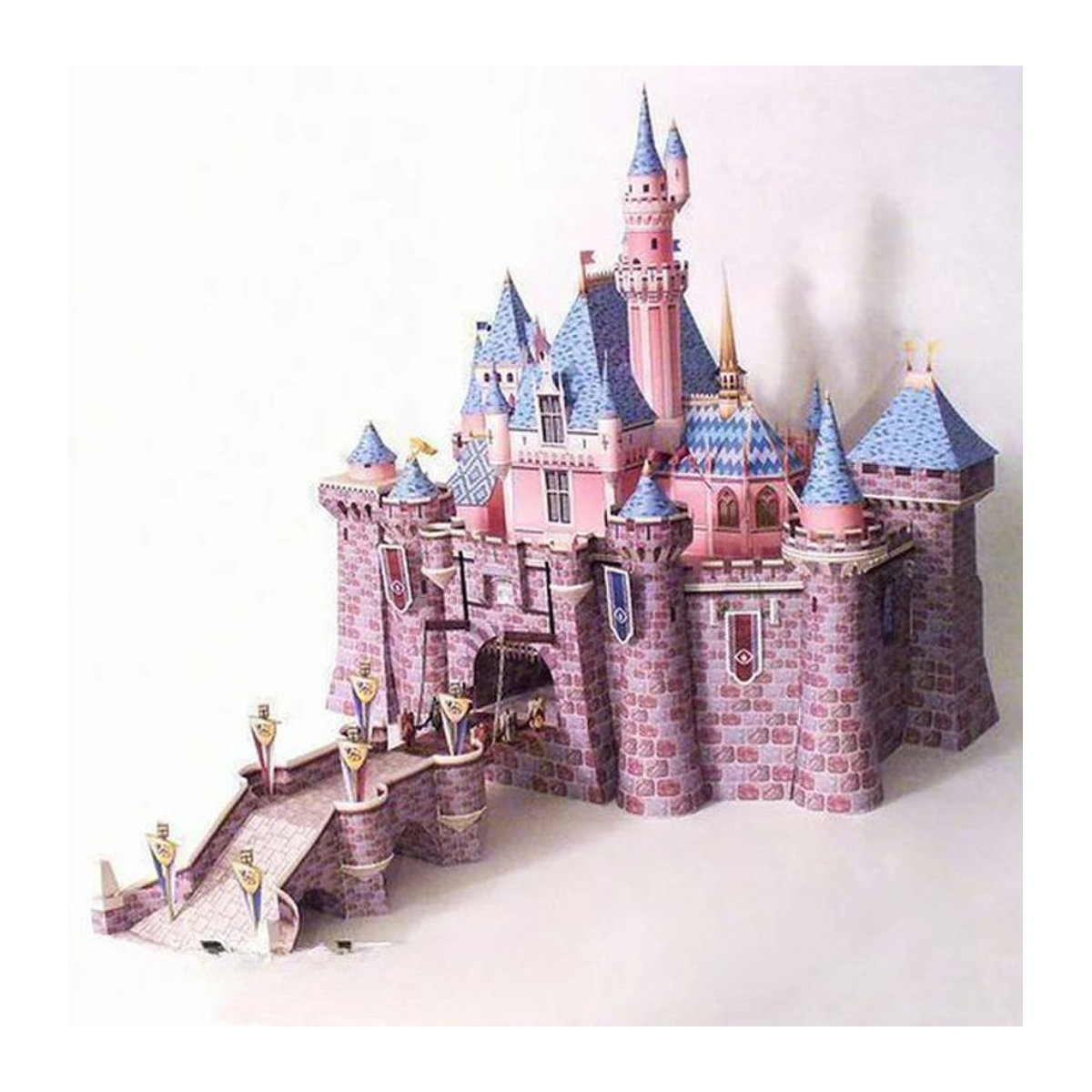 GRAPMAN 3D Papiermodell Dornröschen Schloss Architektur DIY Bastelset in Rosa, Höhe: 57 cm - Bild 1