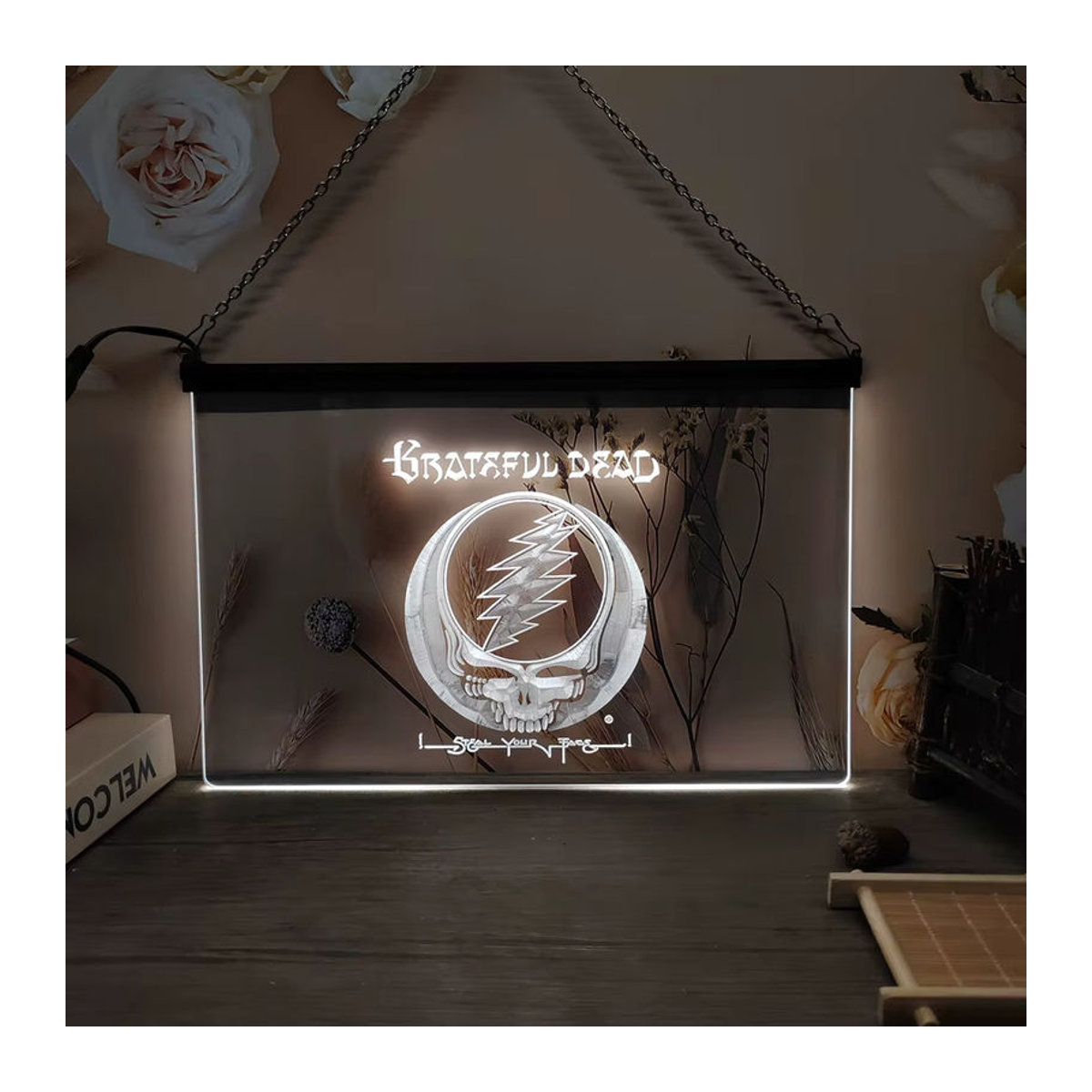 Grateful Dead LED Neon Schild in Violett und Bunt, Retro Wanddekoration aus Kunststoff, Rechteckig - Bild 2