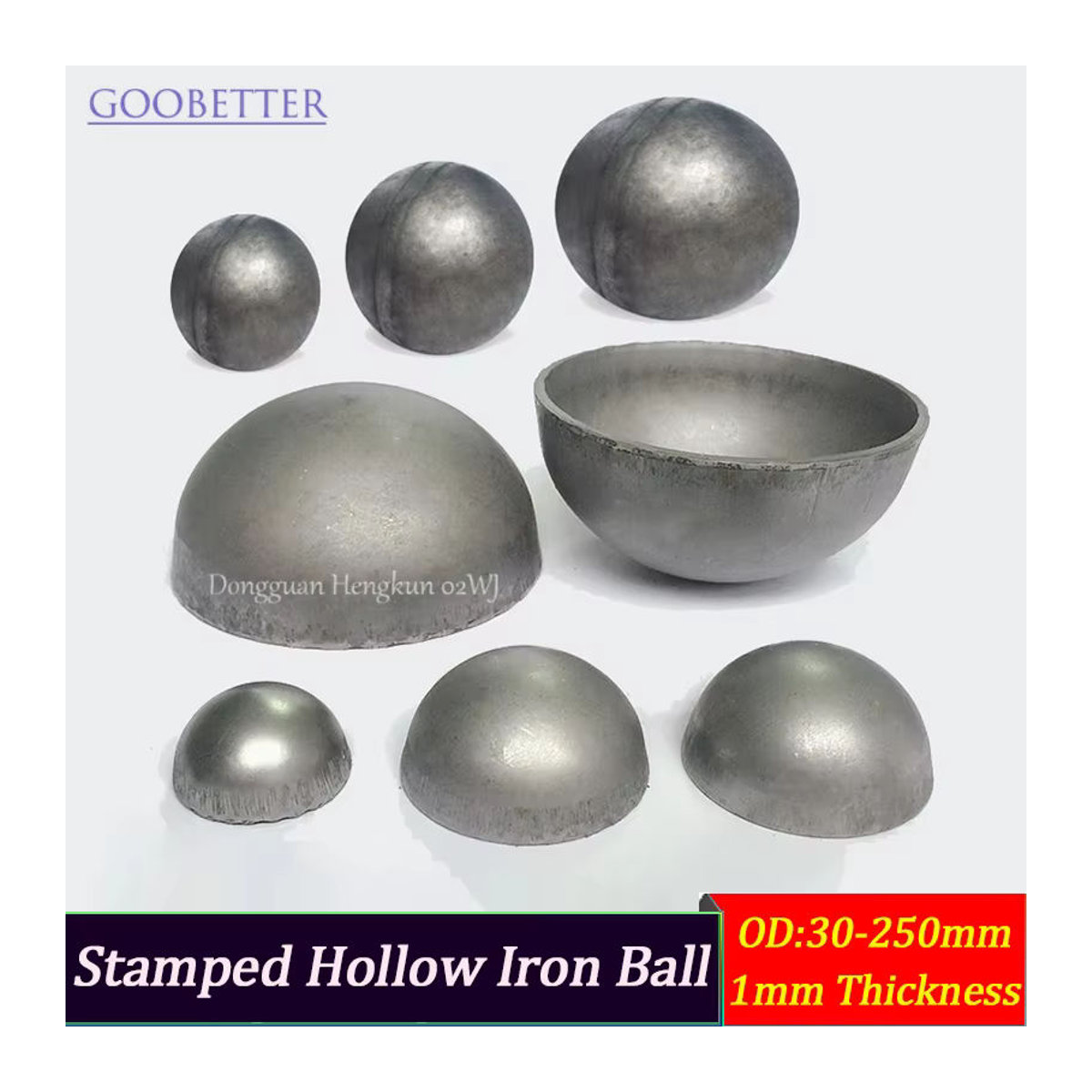 Graue hohle Eisenkugeln als Gitterdekoration im Industrial Design für Terrasse und Architektur, Durchmesser: 30 bis 250 mm - Bild 2