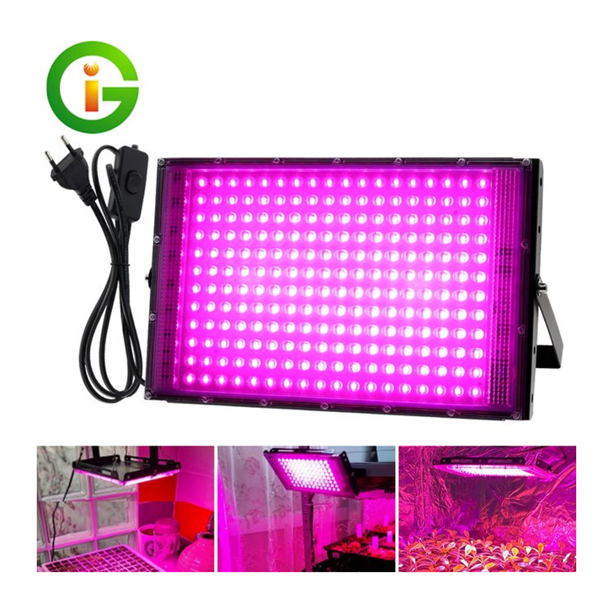 GRAXIDEA Vollspektrum LED Pflanzenlampe mit Ständer und Ein/Aus-Schalter für Gewächshaus und Hydrokultur, AC220V Phyto Lampe - Bild 1