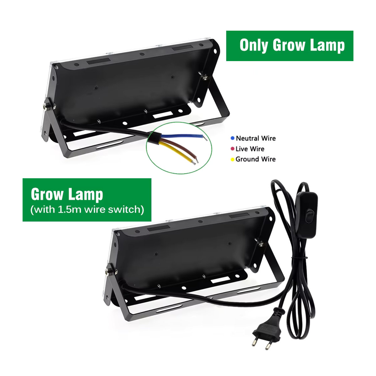 GRAXIDEA Vollspektrum LED Pflanzenlampe mit Ständer und Ein/Aus-Schalter für Gewächshaus und Hydrokultur, AC220V Phyto Lampe - Bild 6