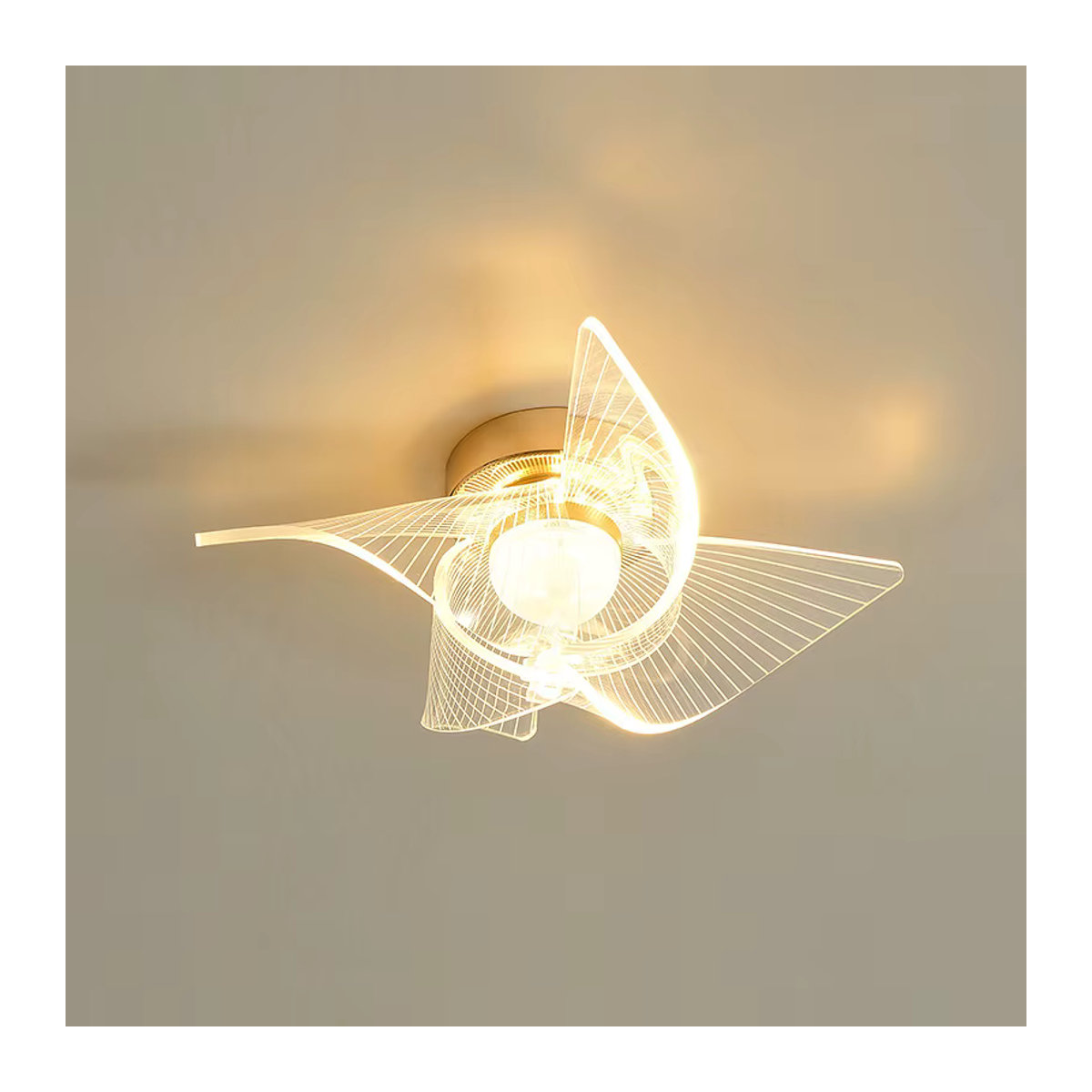 GreeLustr Moderne LED Deckenlampe im Nordic Acryl Stil in Gold - Bild 5