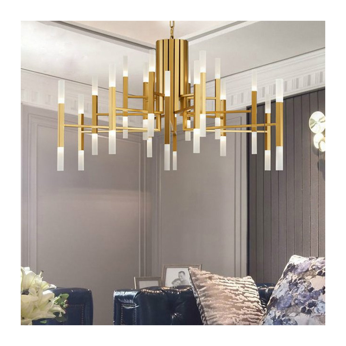 GreeLustr Moderner LED Kronleuchter aus Metall mit G4 Anhänger-Leuchten für dein Zimmer - Bild 1
