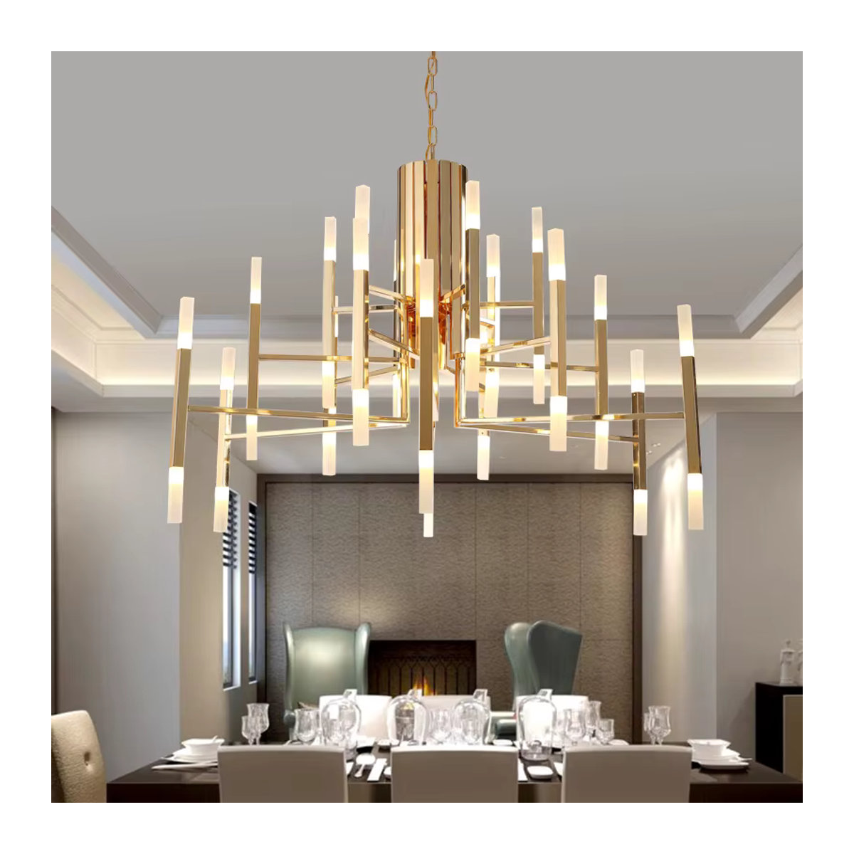 GreeLustr Moderner LED Kronleuchter aus Metall mit G4 Anhänger-Leuchten für dein Zimmer - Bild 2