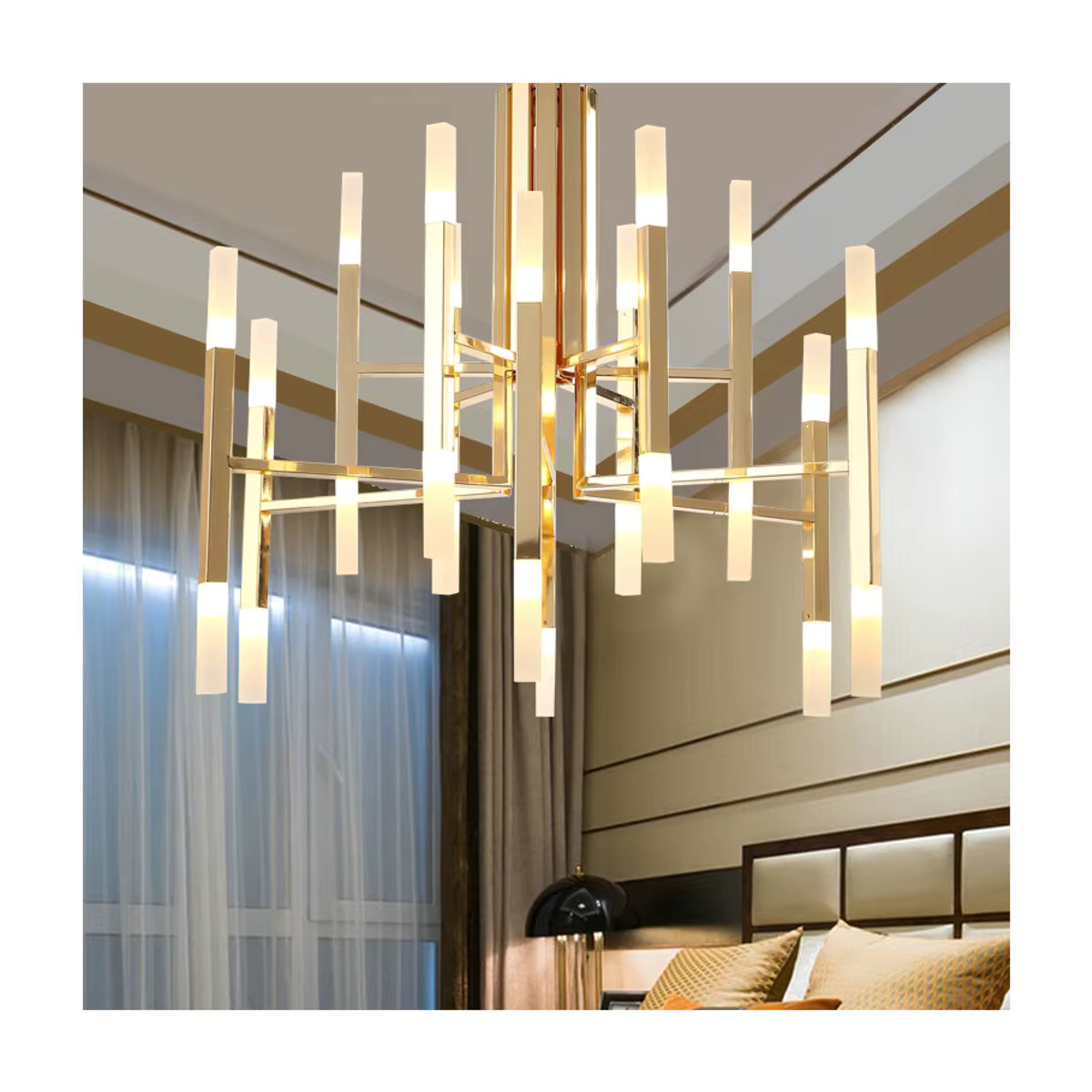 GreeLustr Moderner LED Kronleuchter aus Metall mit G4 Anhänger-Leuchten für dein Zimmer - Bild 3