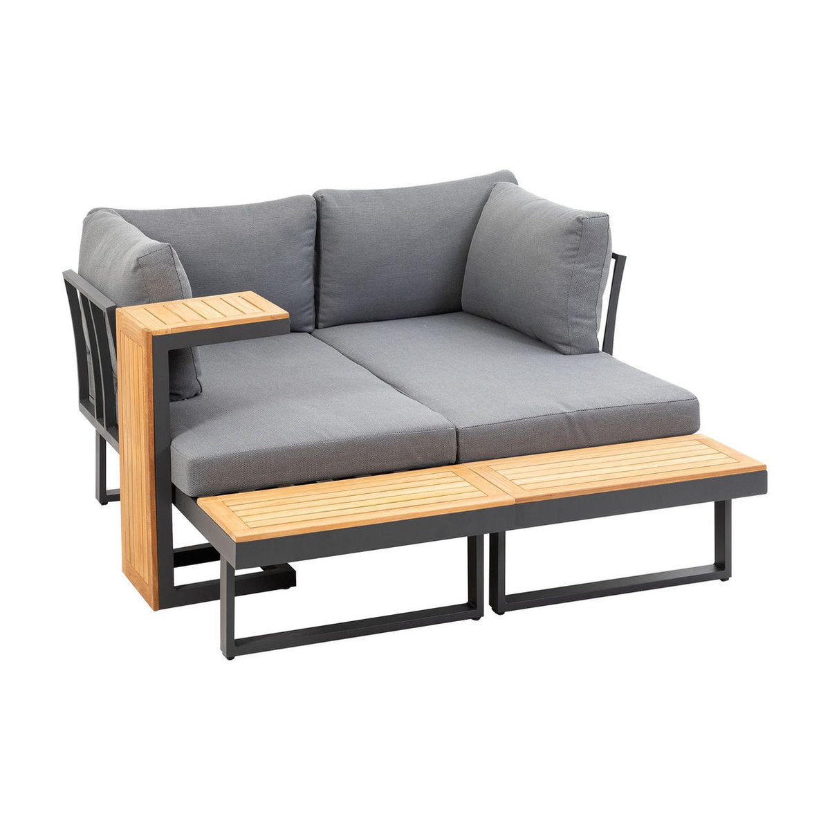 Greemotion Lounge-Set San Jose Samara 3-tlg. in Anthrazit und Grau mit Stoffpolstern im modernen Design - Bild 3