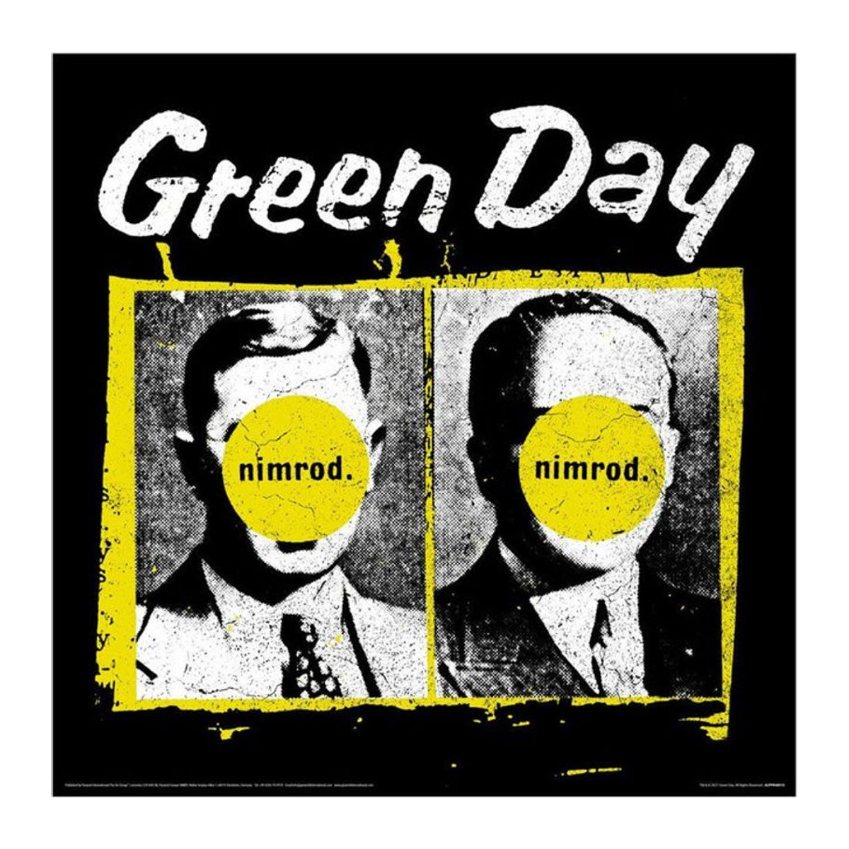 Green Day Nimrod Albumcover Wanddeko aus Papier, Mehrfarbig, Breite: 30.5 cm, Höhe: 30.5 cm - Bild 1