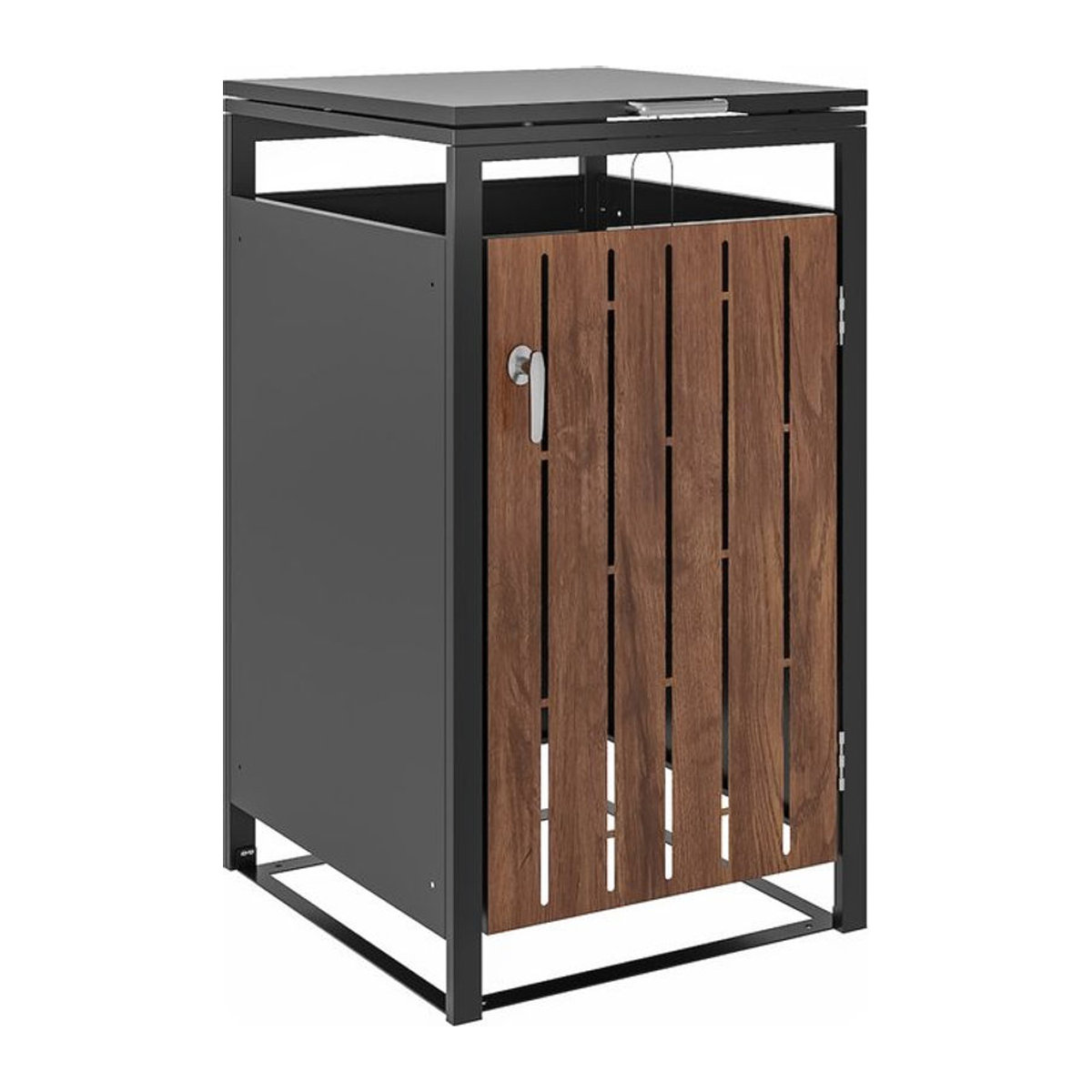GreenYard Mülltonnenbox aus Stahl als Mülltonnenverkleidung für 120L in Dunkelgrau - Bild 1