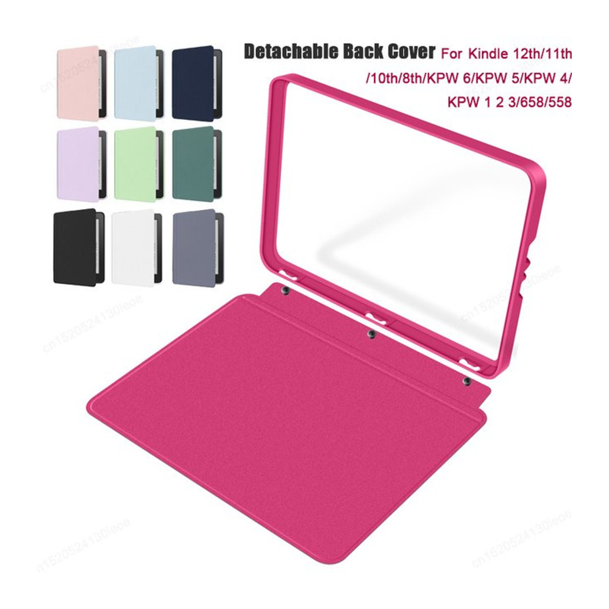 Greliana Abnehmbare Ebook Cover Hülle für Kindle Colorsoft 12. 11. 10. Generation sowie Kindle Paperwhite 6 5 4 3 2 1 in Lavendelviolett und Rosa, minimalistisches Design - Bild 1