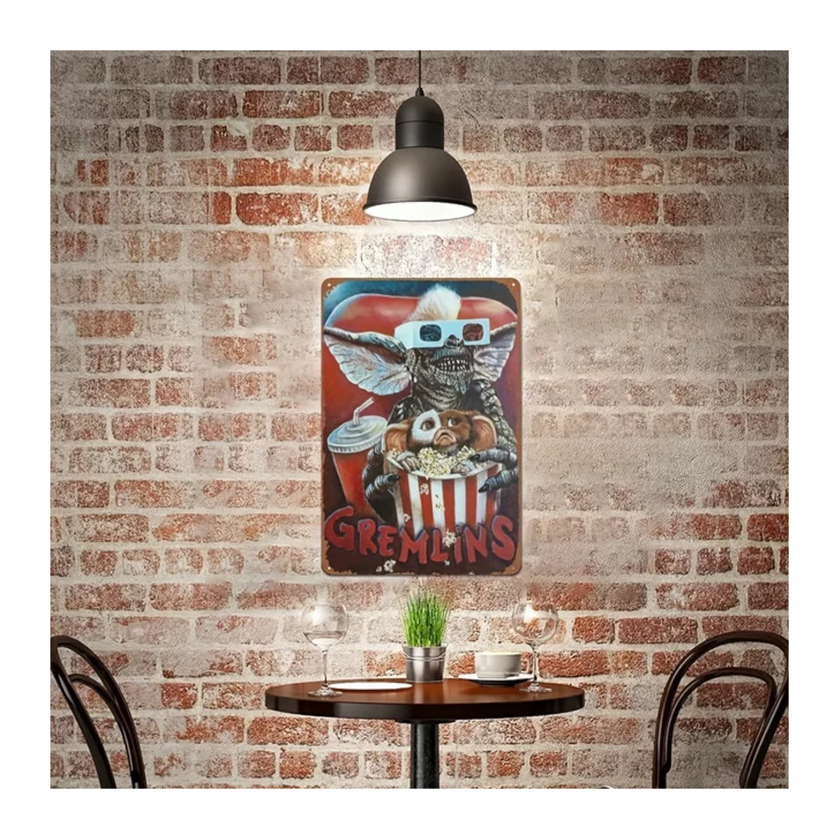 Gremlins Vintage Metallschild Hello Young, Horrorfilm Wanddeko mehrfarbig, Breite: 20,3 cm, Höhe: 30,5 cm - Bild 1