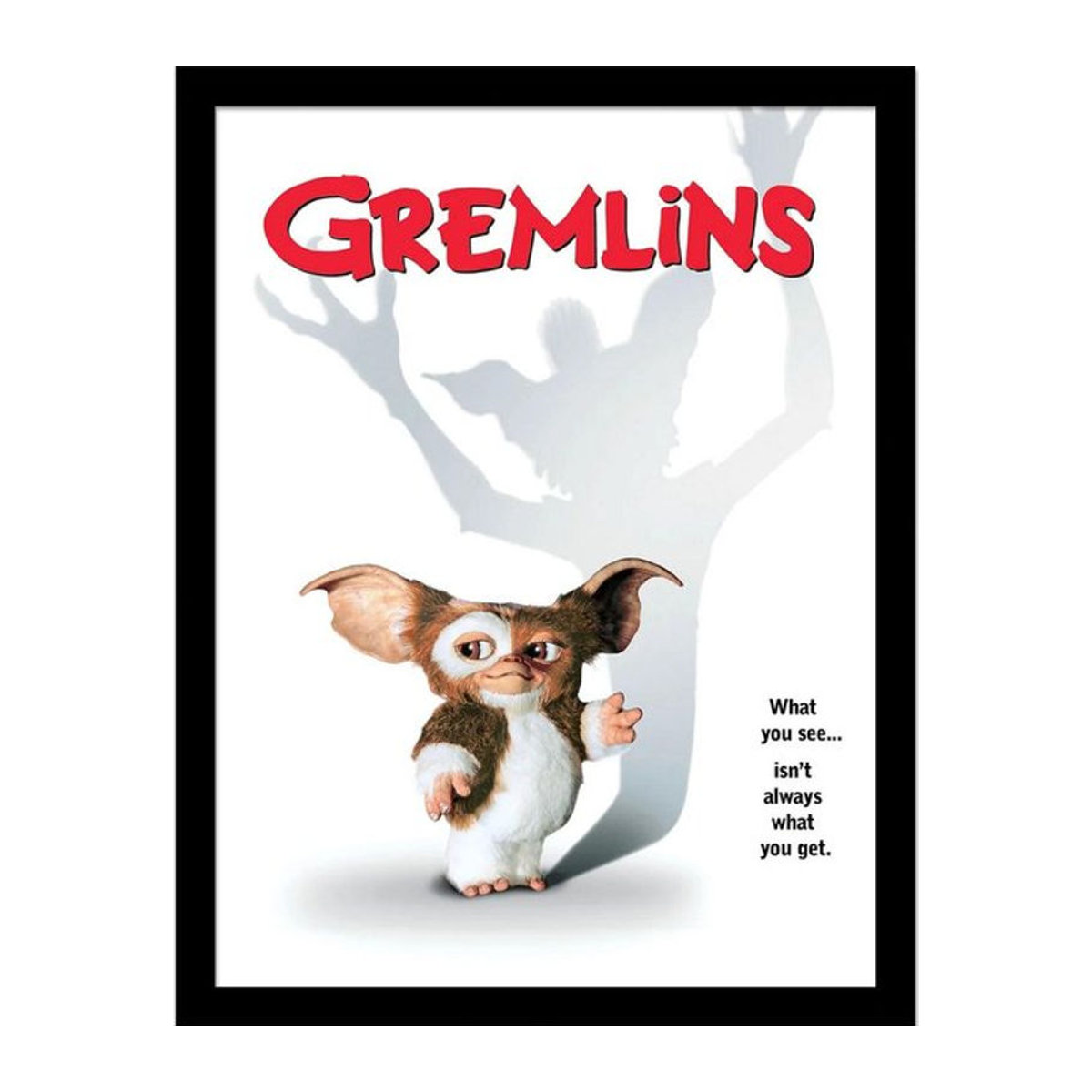 Gremlins What You See gerahmtes Poster in Weiß und Schwarz, Breite: 45 cm - Bild 1