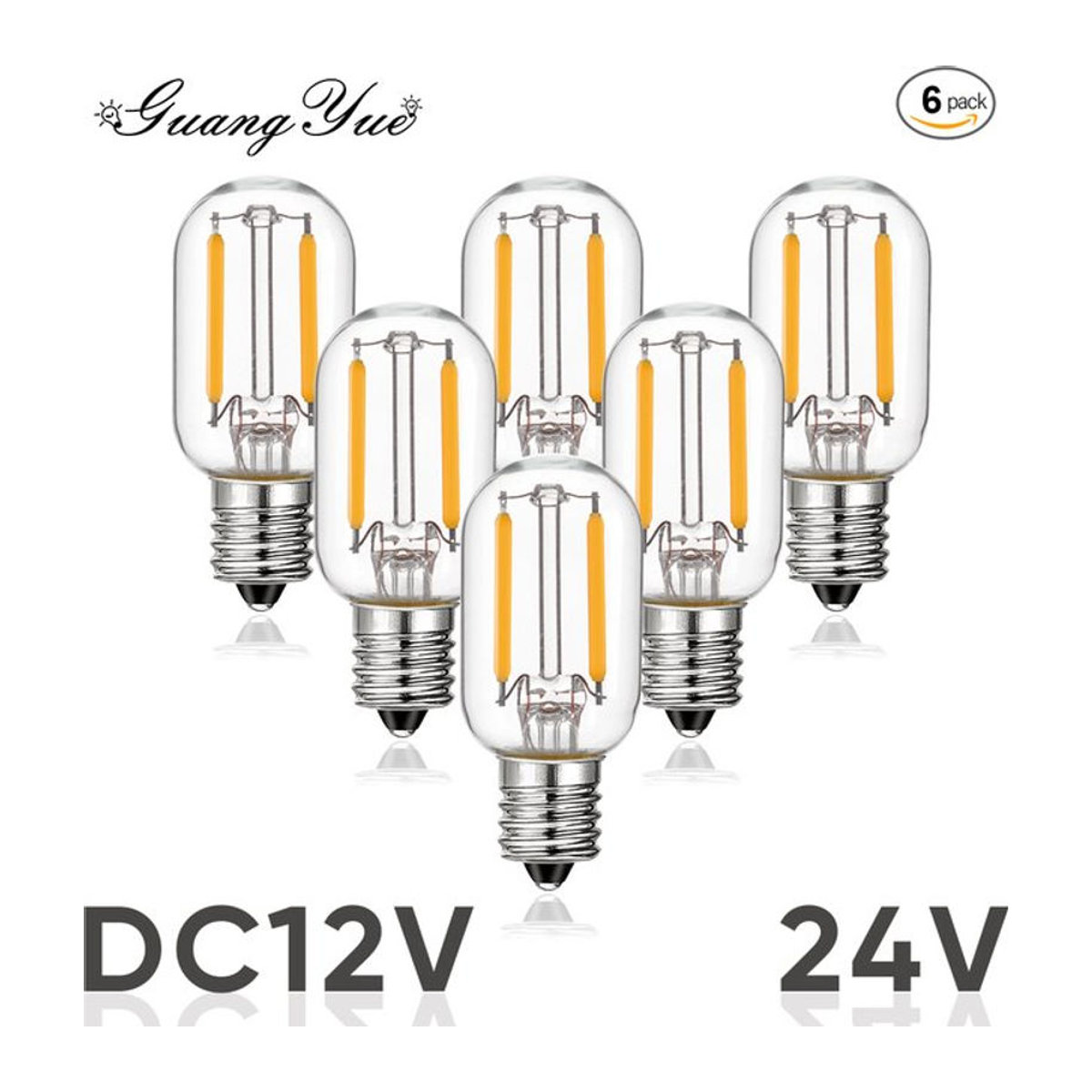 Grensk LED Glühbirne T22 Retro E14 Warmweiß 1W Niederspannung DC 12V 24V aus Glas - Bild 1