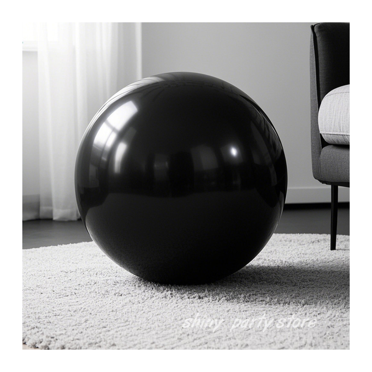 Große runde Luftballons von GSF für Hochzeiten und Geburtstage, 91,44 cm, Schwarz, Rot oder Weiß - Bild 1