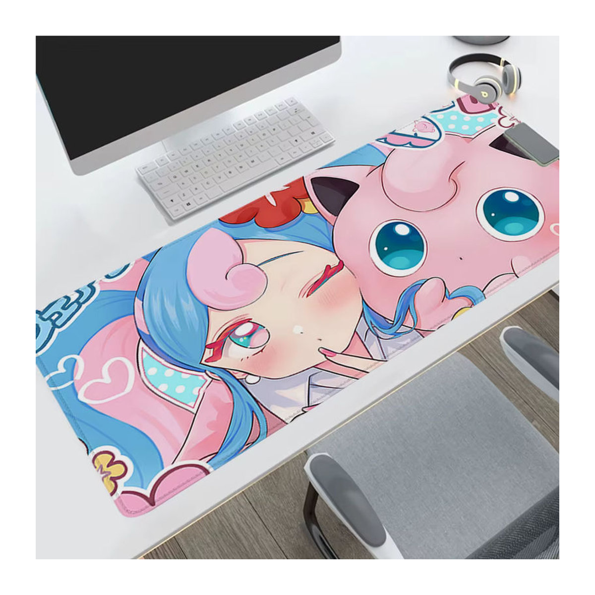 Großes Mousepad Jigglypuff Pokemon Kawaii Schreibtischunterlage von Potdemiel in Mehrfarbig - Bild 2