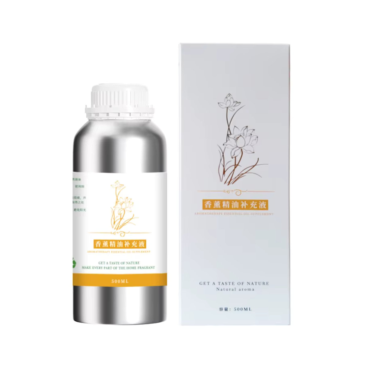 GRTCO Aroma-Diffusor Öl mit floralem Duft, 500 ml, Silber - Bild 2