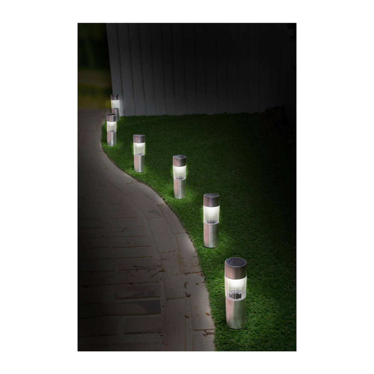 Grundig Solarleuchte LED aus Edelstahl in modernem Design B/H: 4,5 x 15 cm - Bild 2
