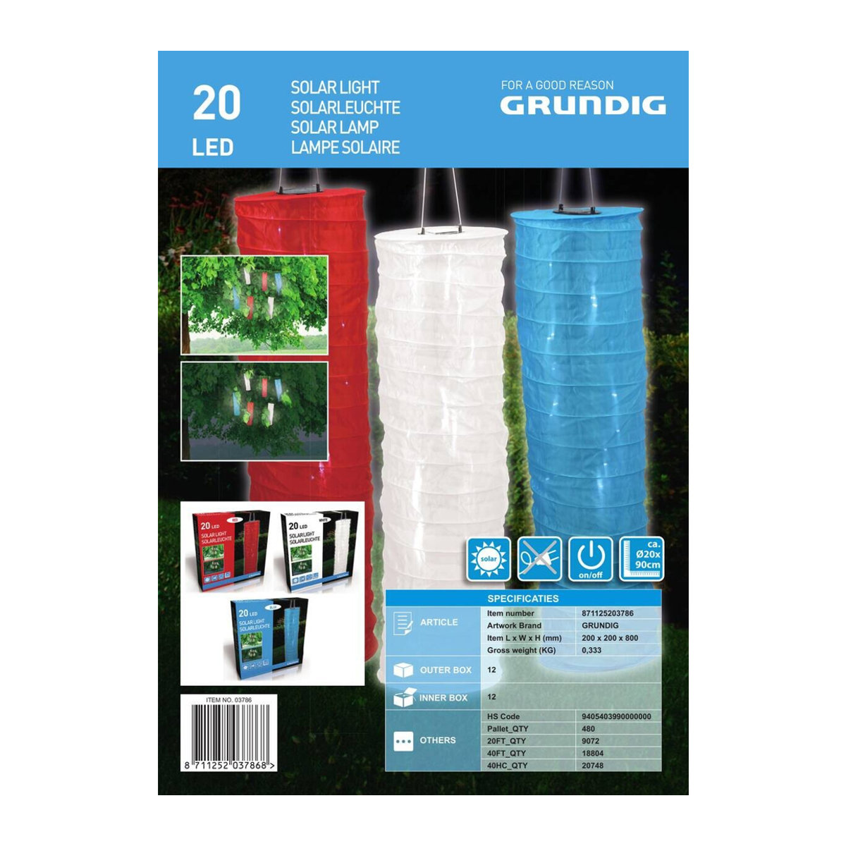 Grundig Solarleuchte LED Laterne Modern Warmweiß - Bild 4