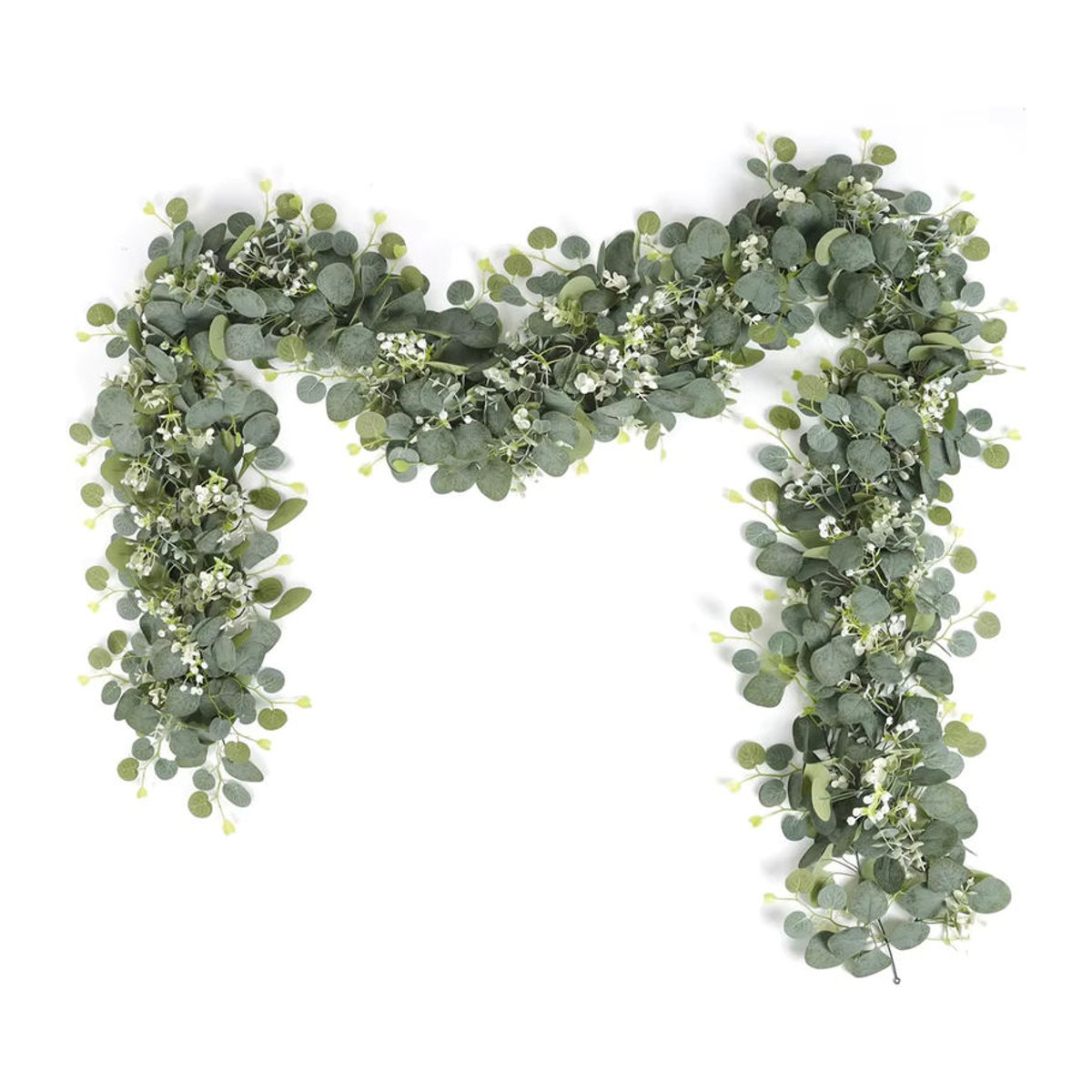Grüne künstliche Blätter-Girlande von smr als hängende Dekoration für Hochzeit, Weihnachten und Garten - Bild 2