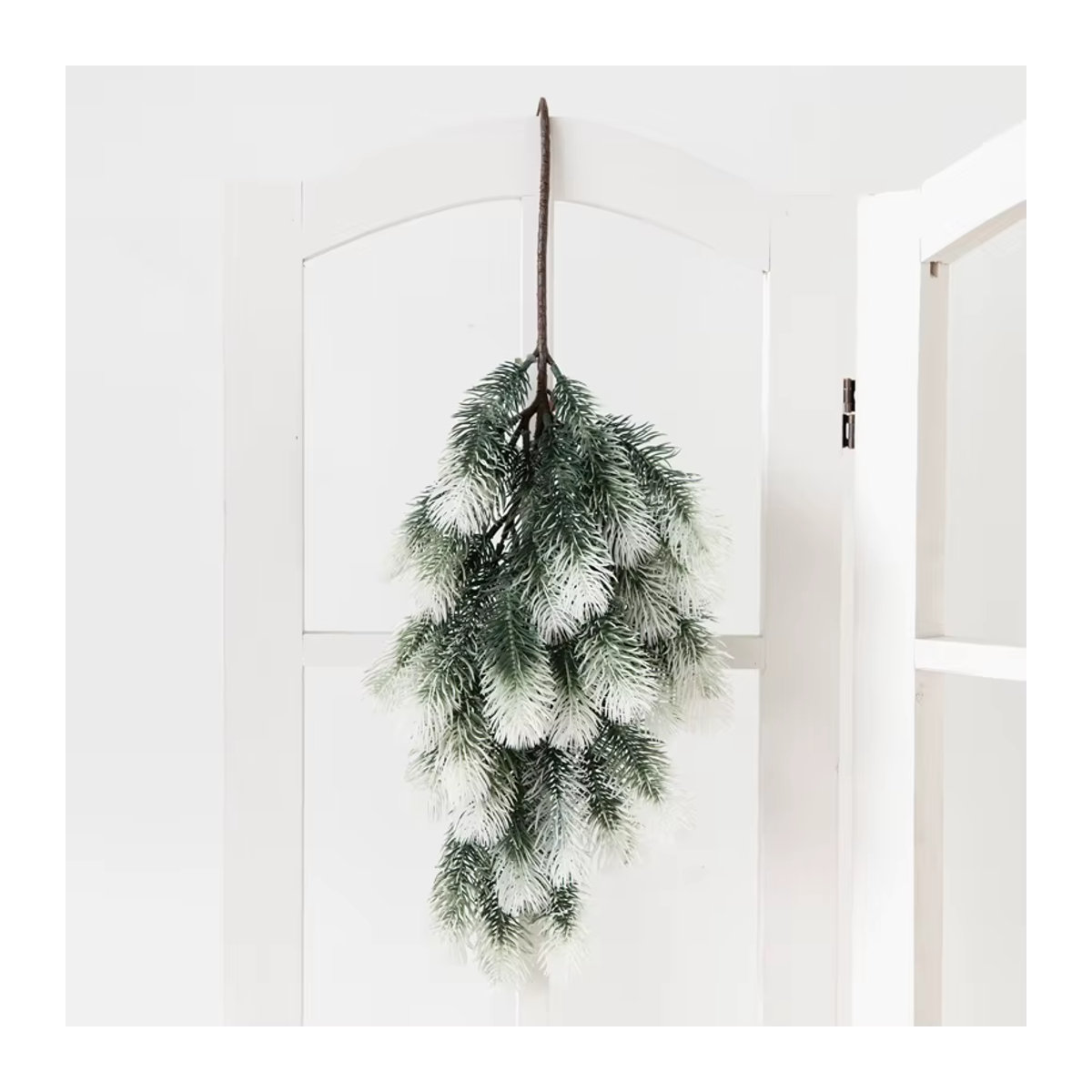 Grüne künstliche Blumen-Girlande von smr als hängender Wandbehang für Weihnachten und Hochzeiten, Länge: 60 cm - Bild 3