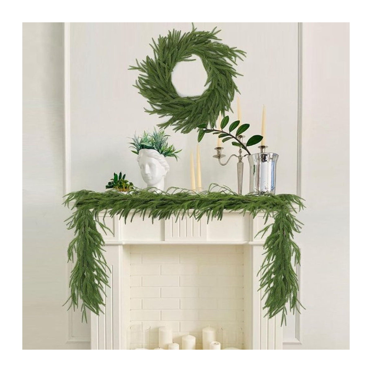 Grüne Künstliche Rattan-Ranken als Hängende Dekoration für Weihnachten und Garten - Bild 1