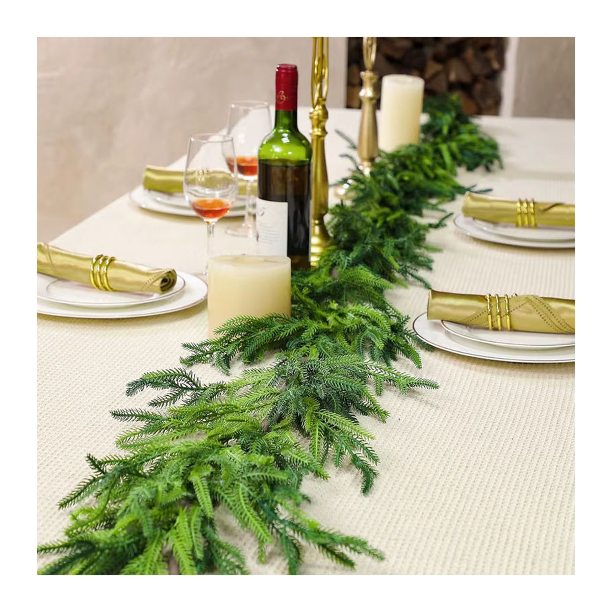 Grüne Künstliche Rattan-Ranken als Hängende Dekoration für Weihnachten und Garten - Bild 6
