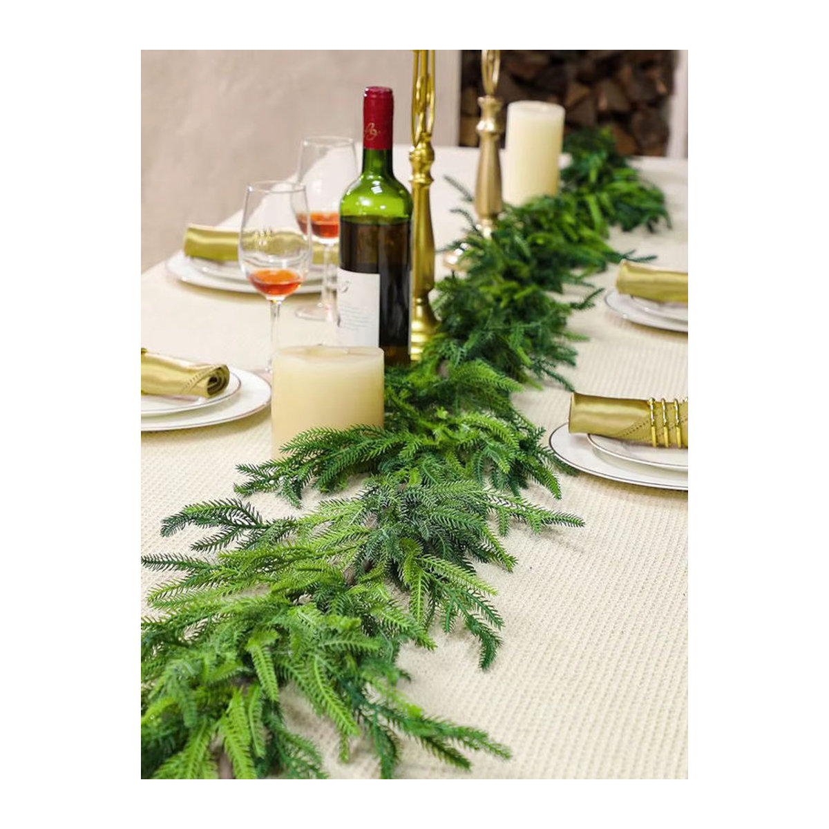 Grüne Künstliche Rattan-Ranken als Hängende Dekoration für Weihnachten und Garten - Bild 7