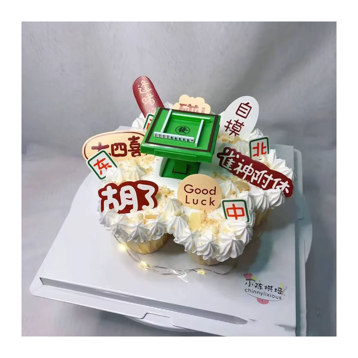 Grüne Mahjong Tischdekoration aus Kunststoff für Geburtstag und Feierlichkeiten - Bild 2