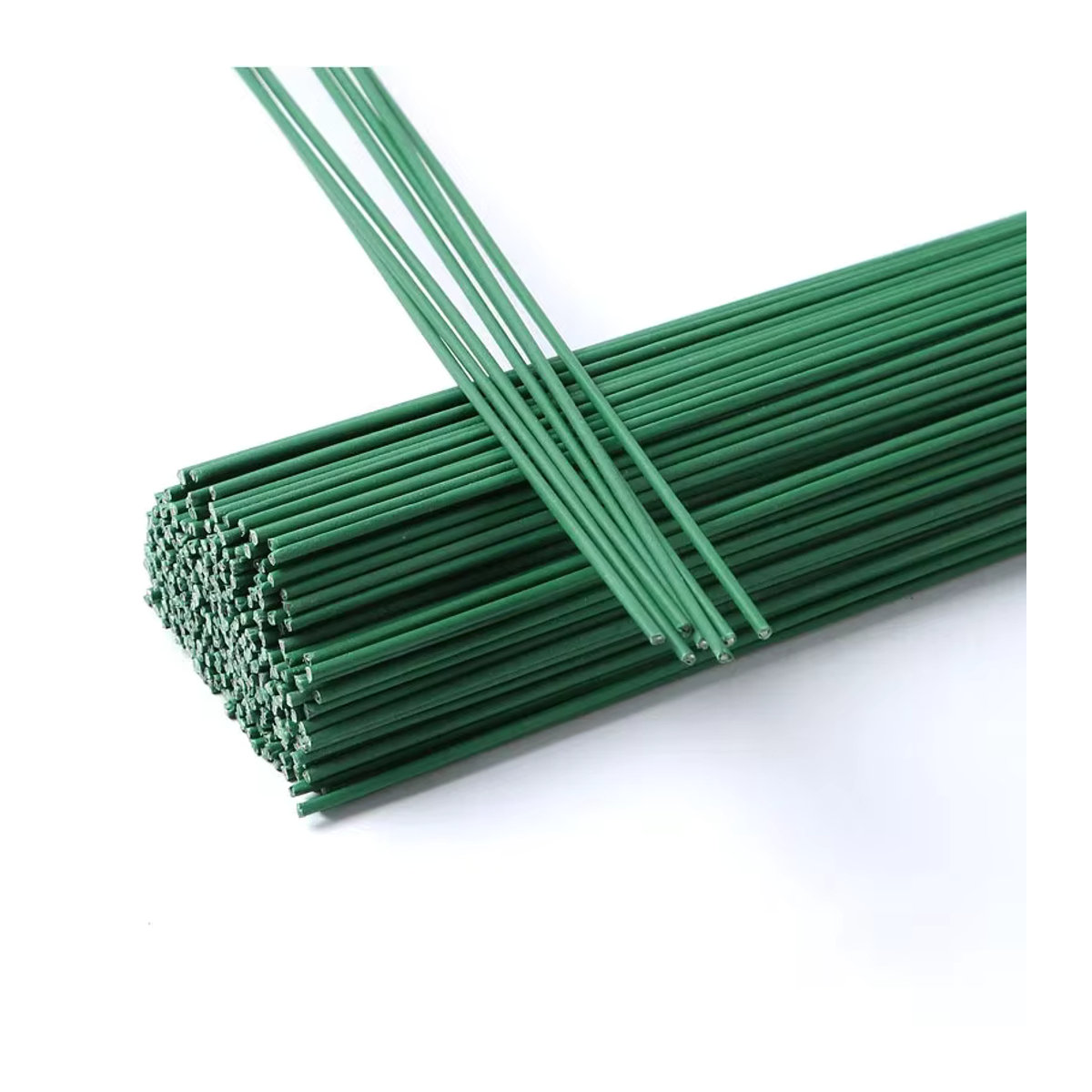 Grüner künstlicher Blumenstiel aus Metall für DIY-Chenille-Stiele und Simulationsblumen - Bild 4
