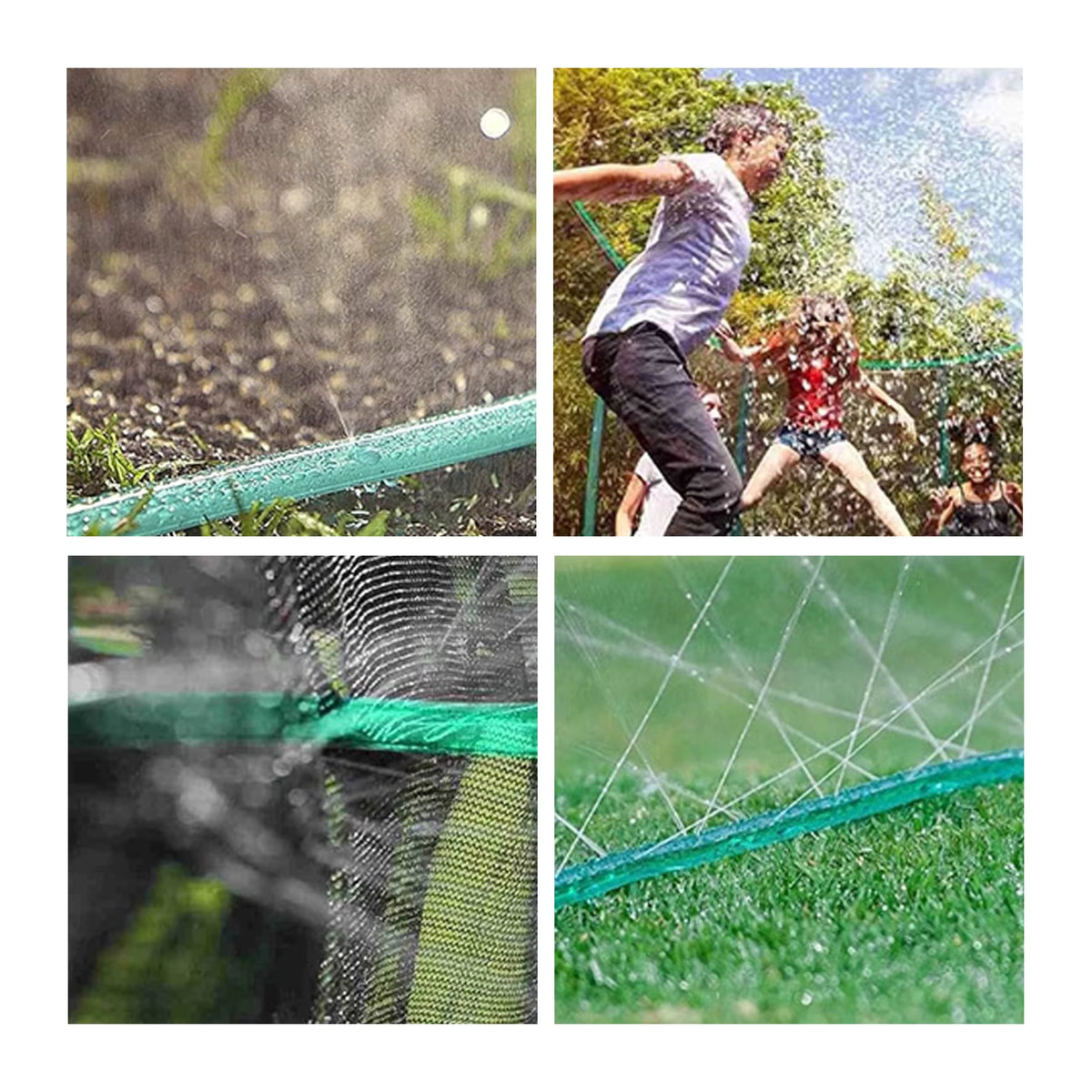 Grüner Sprühschlauch als Soaker Schlauch und Sprinkler Set zur Bewässerung von Garten und Rasen - Bild 5