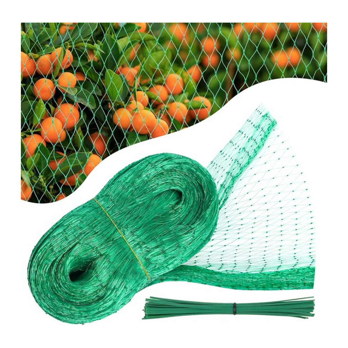 Grünes Gartennetz als Vogelschutznetz für Pflanzen, Teiche, Obst und Gemüse - Bild 1