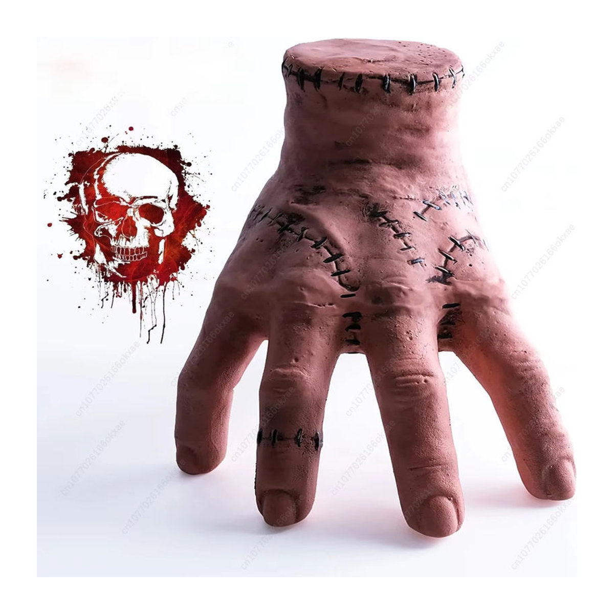 Gruselige Horror-Hand Skulptur aus Kunstharz in Braun für Halloween und Gothic Dekoration - Bild 1