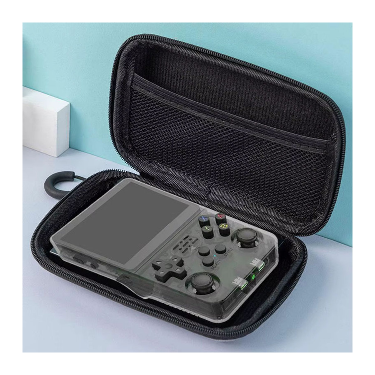 GRWIBEOU EVA Hard Case Aufbewahrungstasche und Schutzhülle für R36S/R35S Spielekonsole in Schwarz und Grau - Bild 3