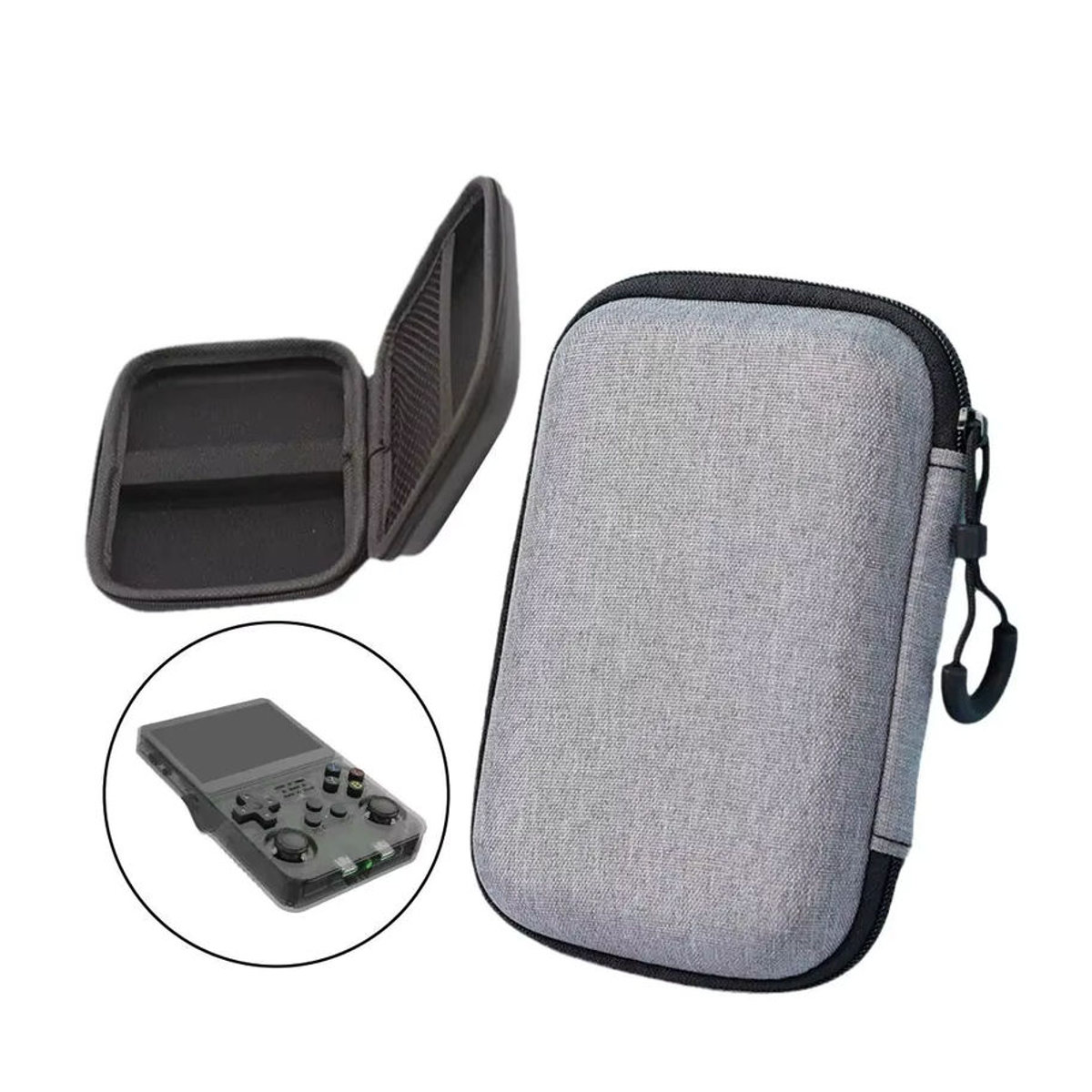 GRWIBEOU EVA Hard Case Aufbewahrungstasche und Schutzhülle für R36S/R35S Spielekonsole in Schwarz und Grau - Bild 7