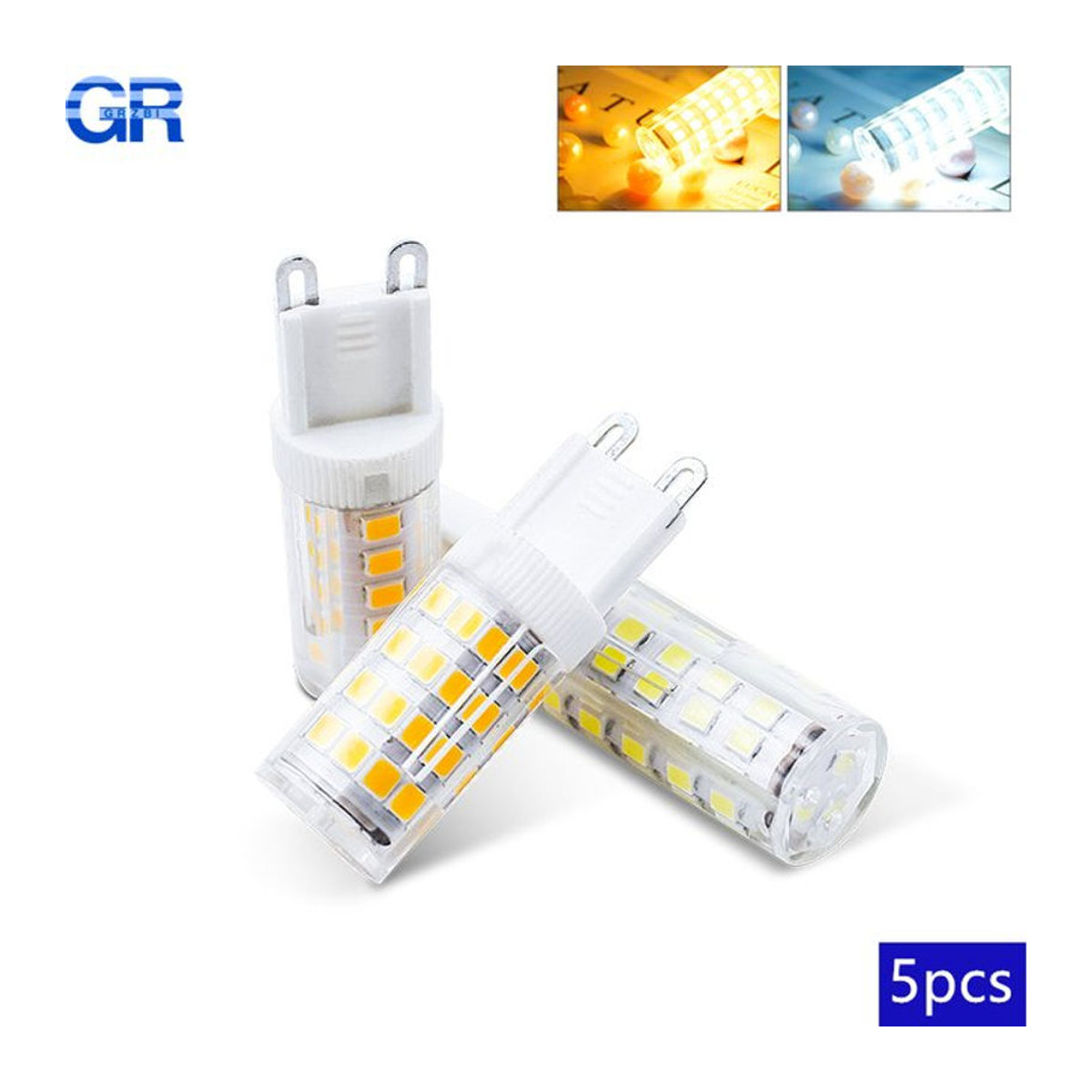 GRZBI LED G9 Leuchtmittel Set 5 Stück mit 360 Grad Abstrahlwinkel für Indoor-Anwendungen - Bild 1