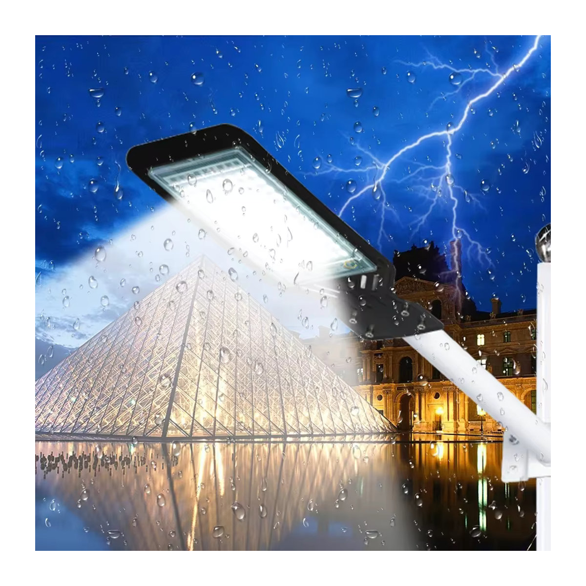 GRZBI LED-Straßenlaterne als wasserdichte Wandleuchte in Weiß aus Aluminium mit 100 W für Außenbeleuchtung - Bild 6