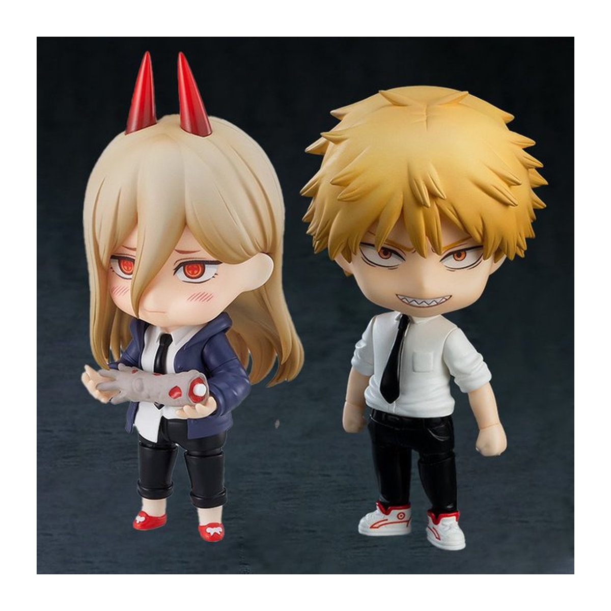 GSC Nendoroid Chainsaw Man Actionfiguren Denji und Power Q-Version mit wechselbaren Gesichtern, mehrfarbig - Bild 1