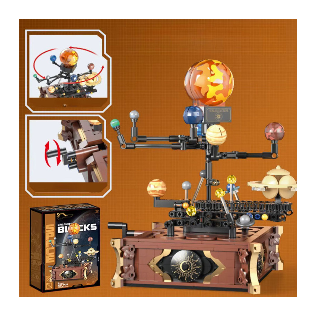 GSF MOC Sonnensystem Orbit Planet Modell Baustein Set als Luft- und Raumfahrt Dekoration für Kinder in Mehrfarbig - Bild 2