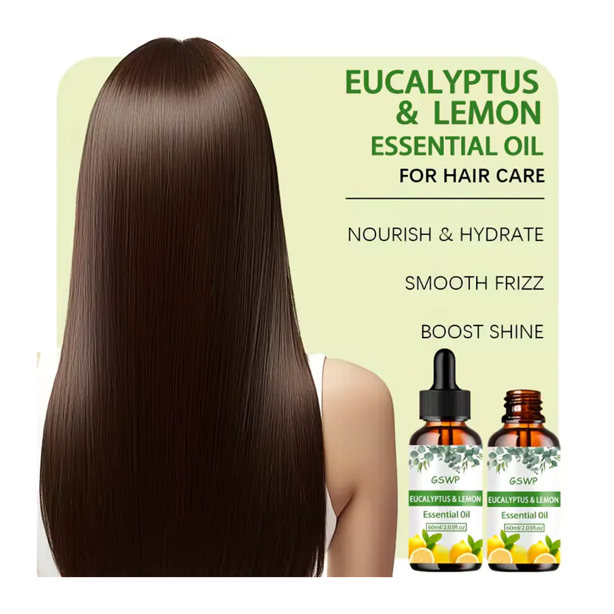 GSWP Ätherisches Öl Eukalyptus und Zitrone für Haarpflege, Hautpflege und Diffusoren, 60 ml, 120 ml, 180 ml - Bild 2