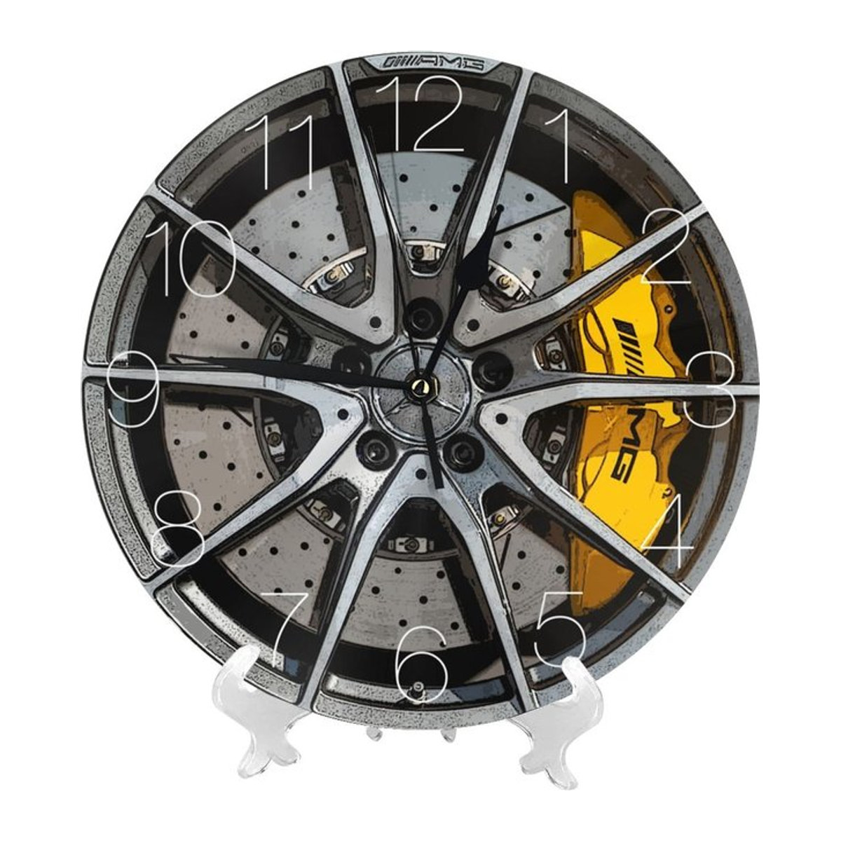 GTR Wanduhr Modern 3D Analog Rund aus Metall in Mehrfarbig für Heim Büro und Hotel - Bild 1