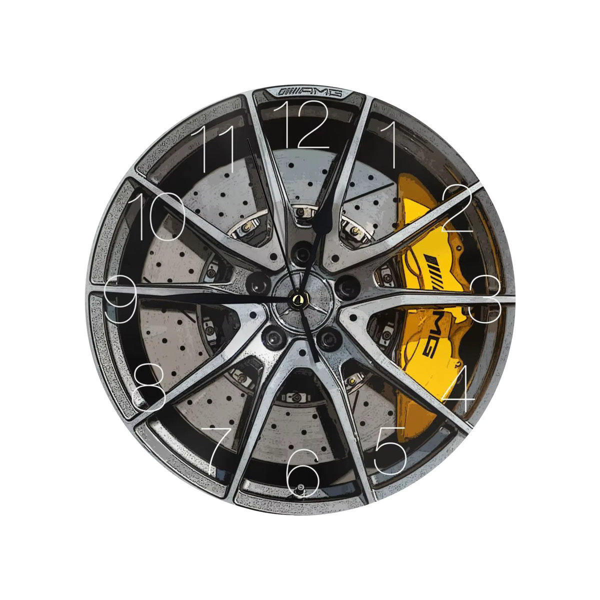 GTR Wanduhr Modern 3D Analog Rund aus Metall in Mehrfarbig für Heim Büro und Hotel - Bild 2