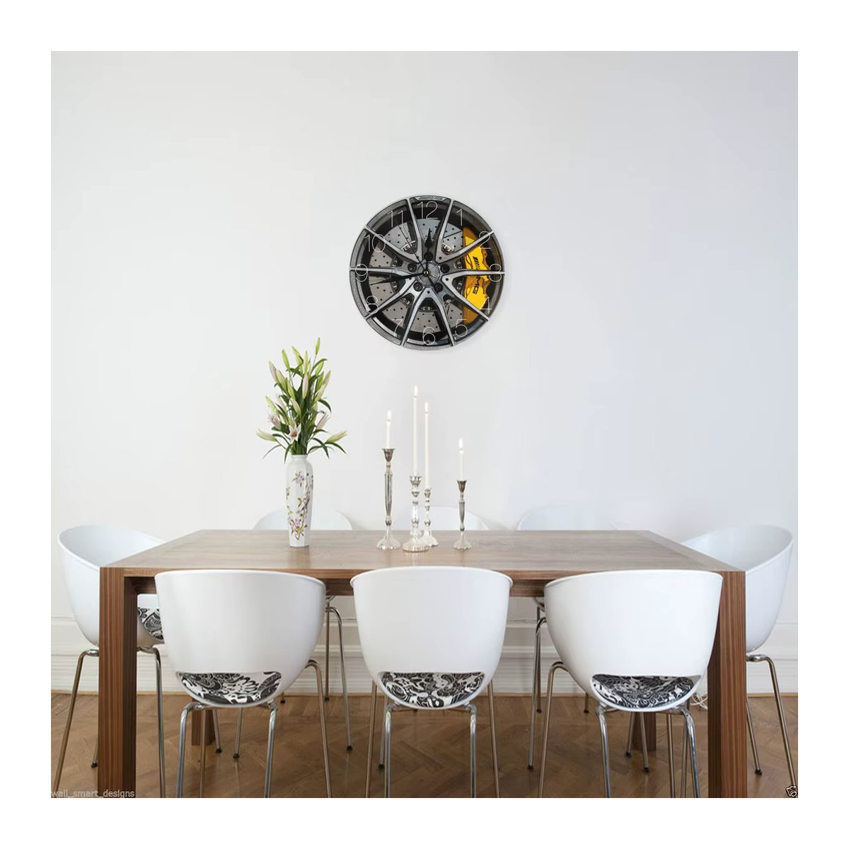 GTR Wanduhr Modern 3D Analog Rund aus Metall in Mehrfarbig für Heim Büro und Hotel - Bild 3