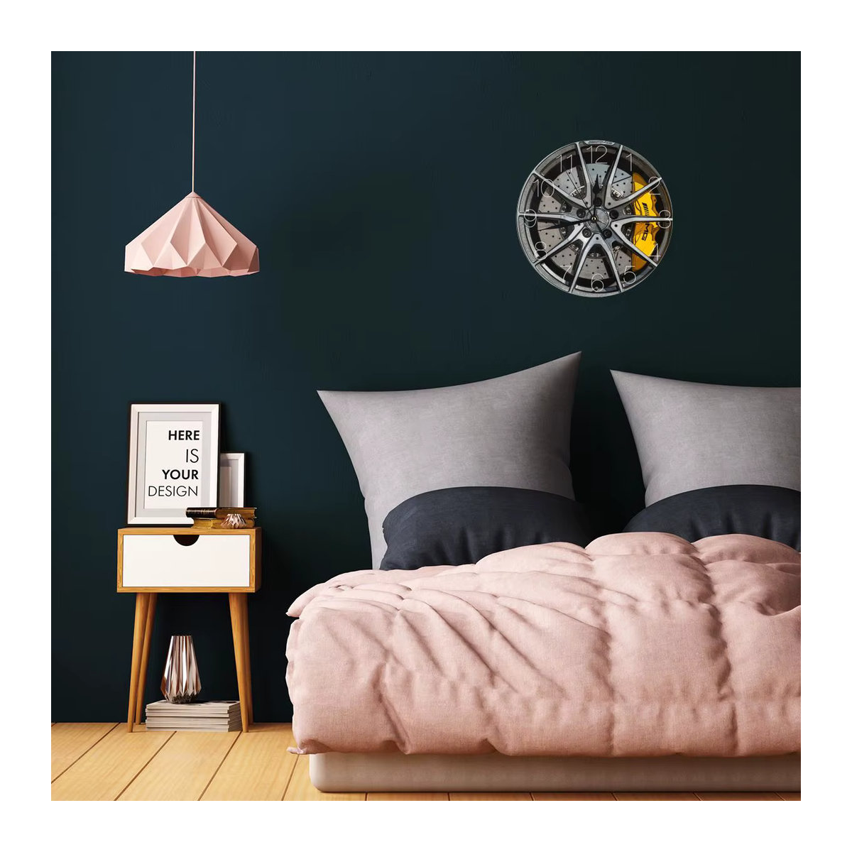 GTR Wanduhr Modern 3D Analog Rund aus Metall in Mehrfarbig für Heim Büro und Hotel - Bild 5