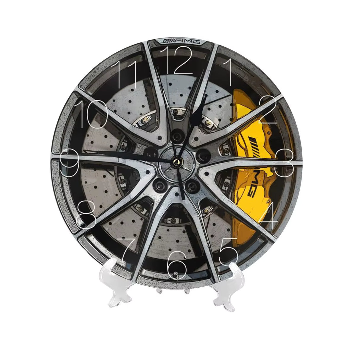 GTR Wanduhr Modern 3D Analog Rund aus Metall in Mehrfarbig für Heim Büro und Hotel - Bild 7
