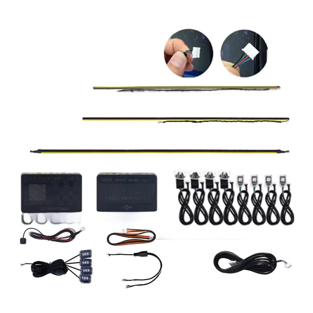 GUADSUN Dual Zone RGB LED Lichtstreifen mit 64 Farben und Haupt- sowie Sub-Controller für Umgebungsbeleuchtung und Lautsprecherlichter, Bunt - Bild 4