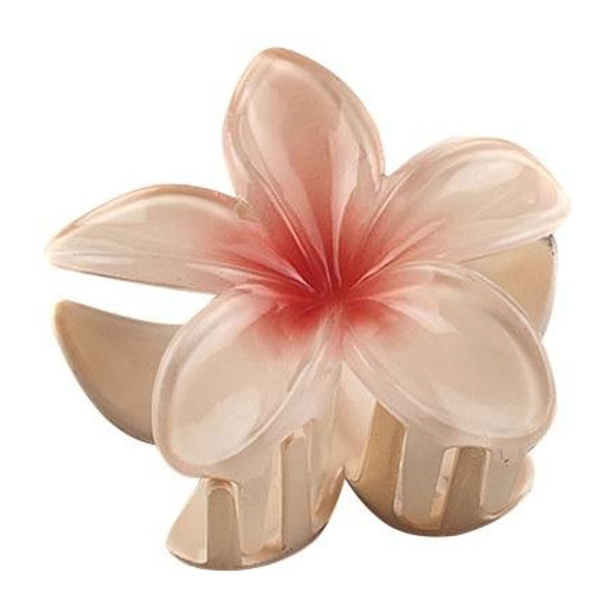 Guannuotong Haarspange für Frauen und Kinder in Blumenform mit Farbverlauf in Beige und Rosa - Bild 1