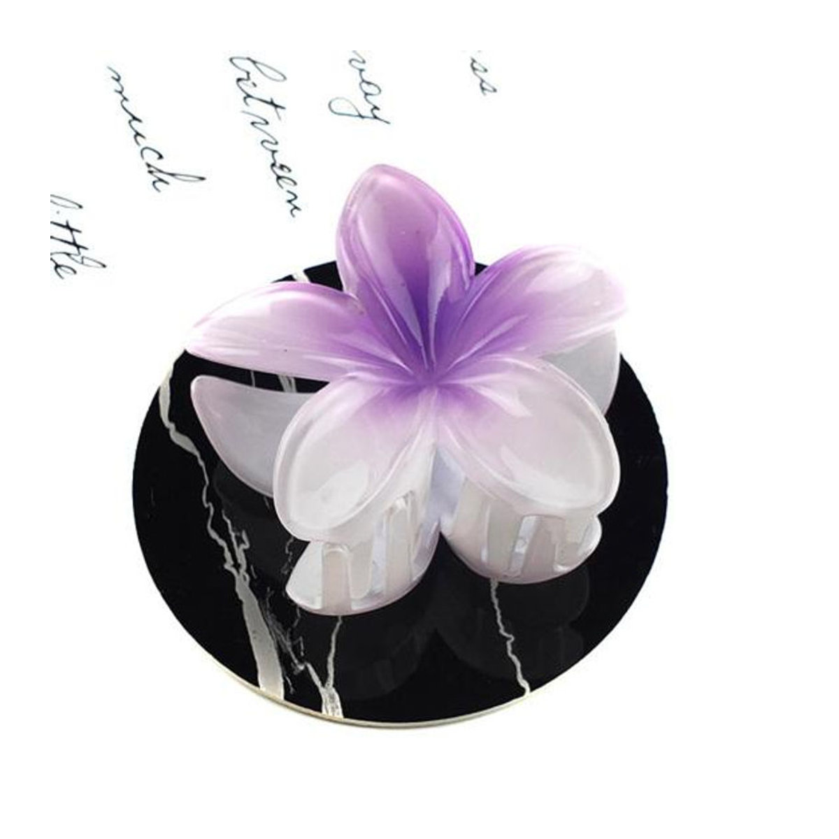 Guannuotong Haarspange für Frauen und Kinder in Blumenform mit Farbverlauf in Beige und Rosa - Bild 5