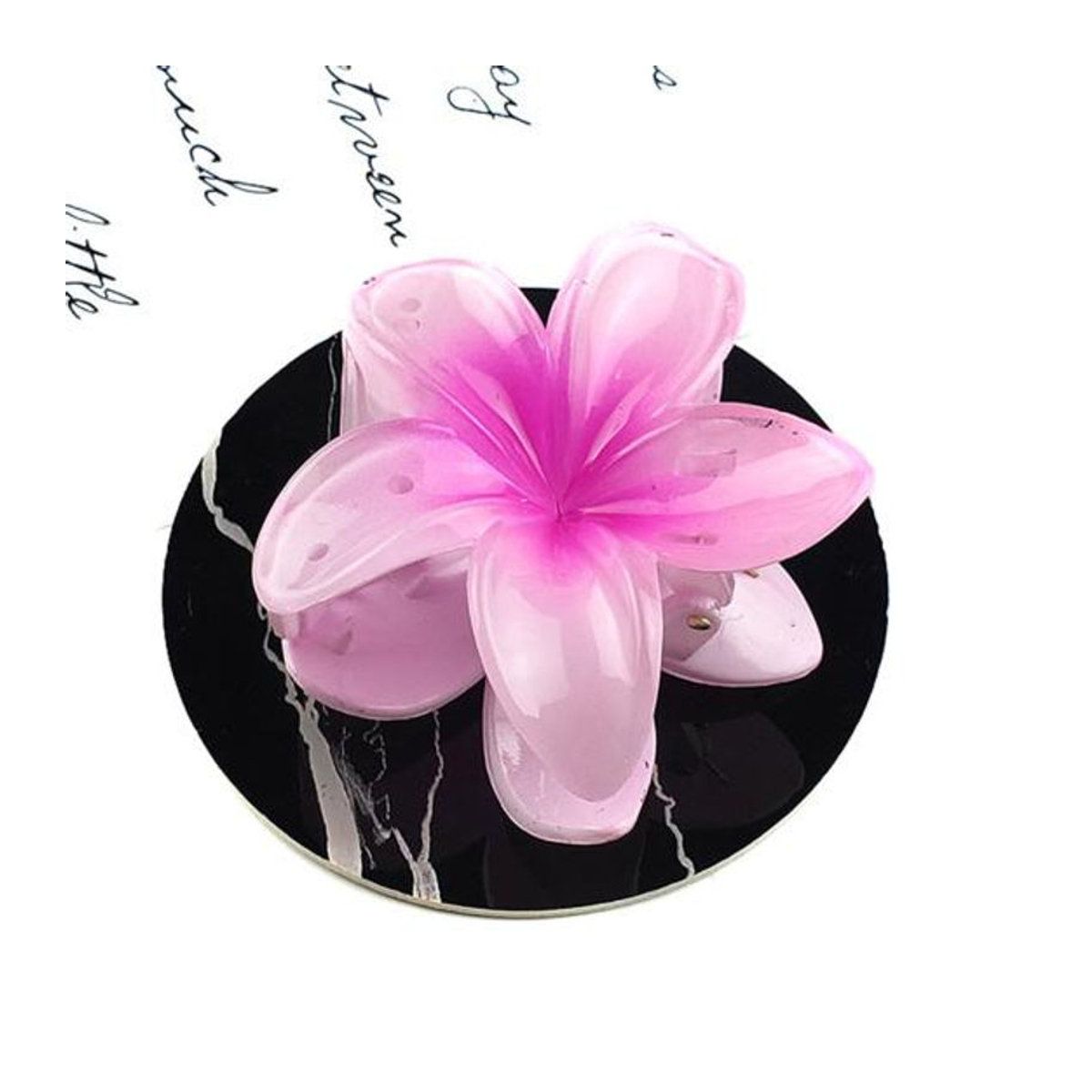 Guannuotong Haarspange für Frauen und Kinder in Blumenform mit Farbverlauf in Beige und Rosa - Bild 7