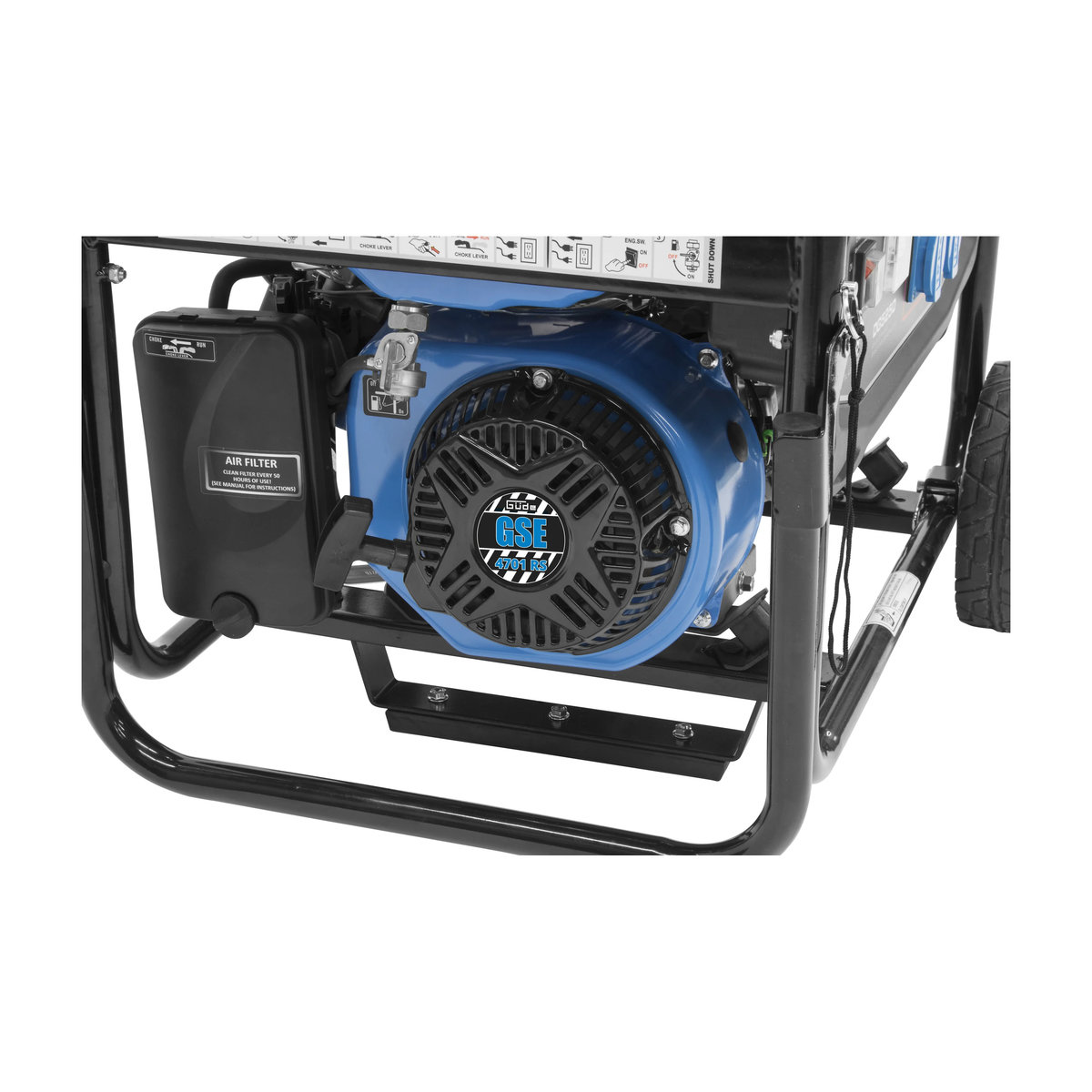 GÜDE Stromerzeuger GSE 4701 RS, 4-Takt mit Synchrongenerator, 5,5 kW, Blau - Bild 3