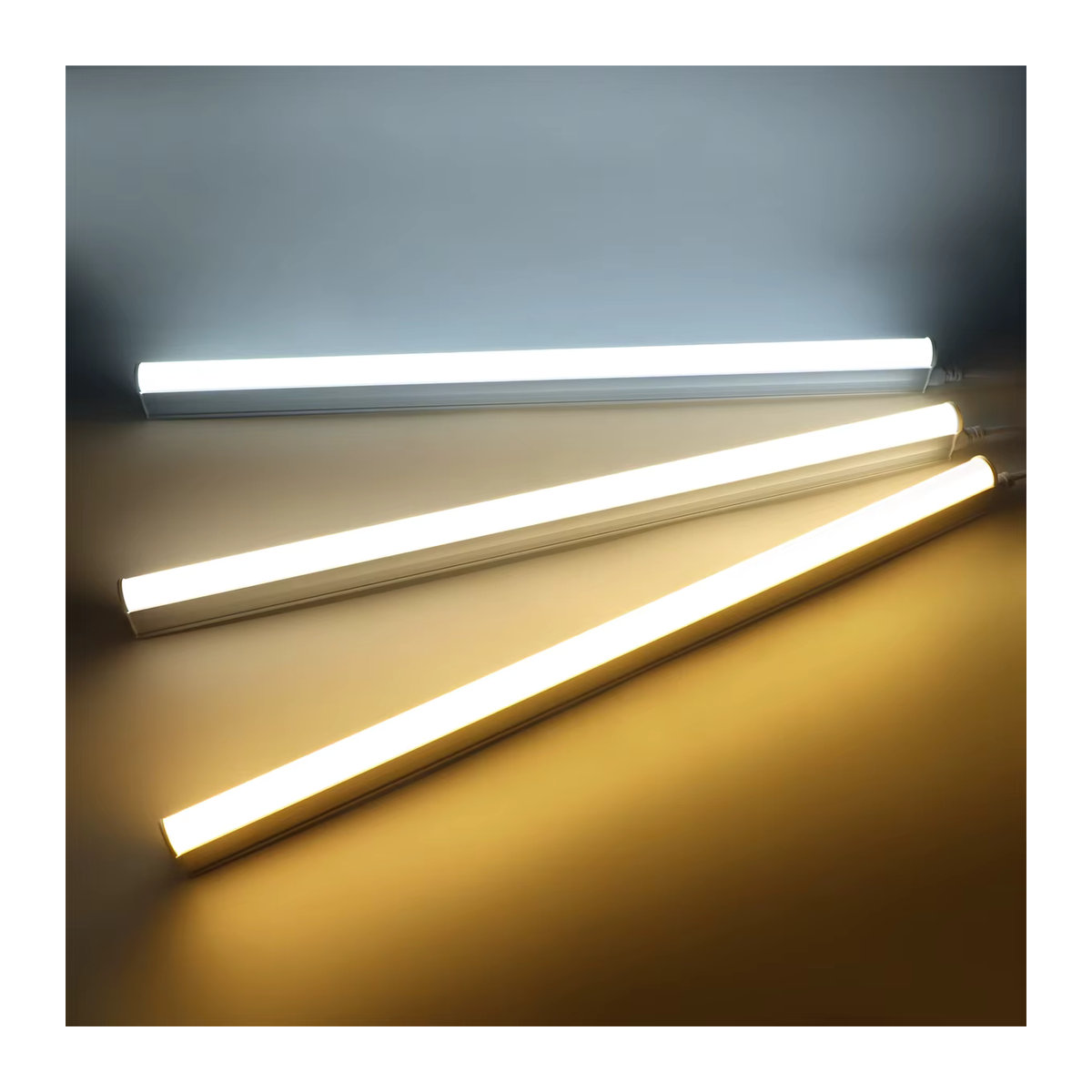 Guillermo LED-Röhrenlicht T5 Aluminium-Lichtleiste in Warmweiß, 15 W, 50 cm - Bild 4